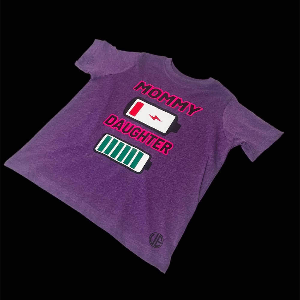 Mommy daughter  battery shirt by Undefeated Energy